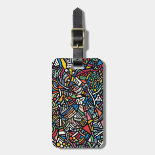 Étiquette À Bagage Motif abstrait moderne