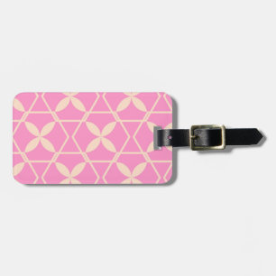 Étiquette À Bagage Motif Abstrait rose par contremaître