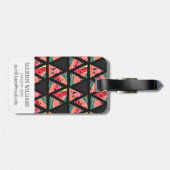 Étiquette À Bagage Motif abstrait tiré par la main de pastèque (Dos horizontal)