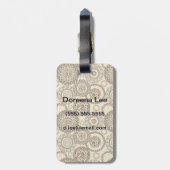 Étiquette À Bagage Motif africain 3 de peau de guépard (Dos Vertical)