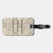 Étiquette À Bagage Motif africain 3 de peau de guépard (Dos horizontal)