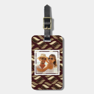 Étiquette À Bagage Motif africain de peau de guépard de photo faite