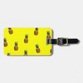 Étiquette À Bagage motif ananas (Devant horizontal)
