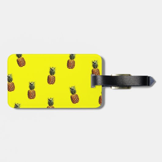 Étiquette À Bagage motif ananas (Dos horizontal)