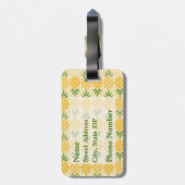 Étiquette À Bagage Motif ananas avec ID sur le dos (Dos Vertical)