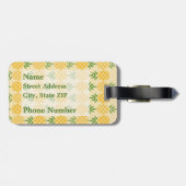 Étiquette À Bagage Motif ananas avec ID sur le dos (Dos horizontal)