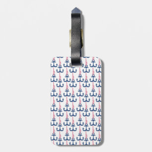 Étiquette À Bagage Motif Ancre Vintage Ahoy.