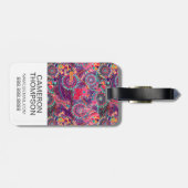 Étiquette À Bagage Motif animal de style ethnique fait sur commande (Dos horizontal)