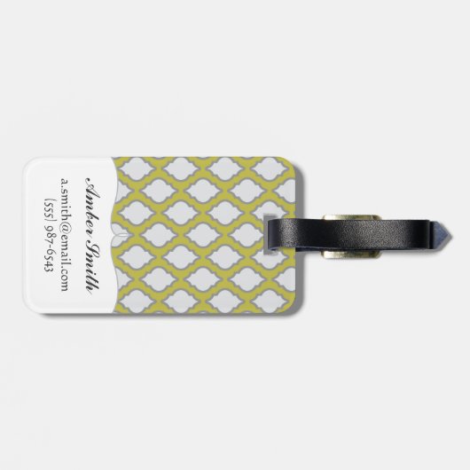 Étiquette À Bagage Motif arabe de style (Dos horizontal)