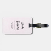 Étiquette À Bagage Motif arc-en-ciel blanc mignon (Dos horizontal)