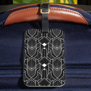 Étiquette À Bagage Motif Art Déco Gatsby