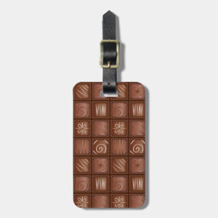 Étiquette À Bagage Motif au chocolat