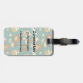 Étiquette À Bagage Motif avec des petits gâteaux et des sucreries (Dos horizontal)