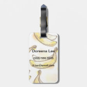 Étiquette À Bagage Motif avec la banane (Dos Vertical)