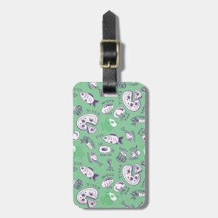 Étiquette À Bagage Motif avec la nourriture