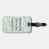 Étiquette À Bagage Motif avec la nourriture (Dos horizontal)