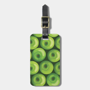 Étiquette À Bagage Motif avec les pommes vertes