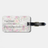 Étiquette À Bagage Motif avec Posters de animaux| Monogramme (Dos horizontal)