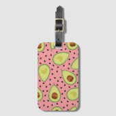 Étiquette À Bagage Motif Avocado rose (Devant Vertical)