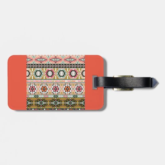 Étiquette À Bagage Motif Aztec (Dos horizontal)