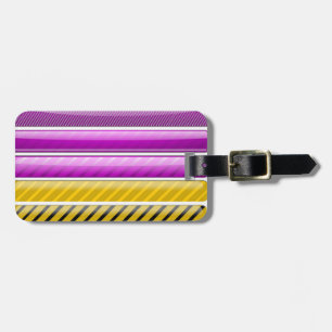 ÉTIQUETTE À BAGAGE MOTIF BAR COLORÉ