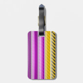 ÉTIQUETTE À BAGAGE MOTIF BAR COLORÉ (Dos Vertical)