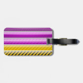 ÉTIQUETTE À BAGAGE MOTIF BAR COLORÉ (Dos horizontal)