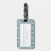 Étiquette À Bagage Motif bleu d'Amadora (Dos Vertical)