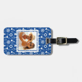 Étiquette À Bagage Motif bleu de mer de photo faite sur commande (Devant horizontal)