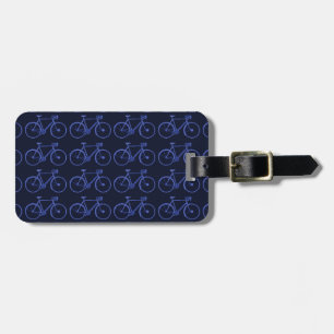 Étiquette À Bagage Motif bleu de vélos