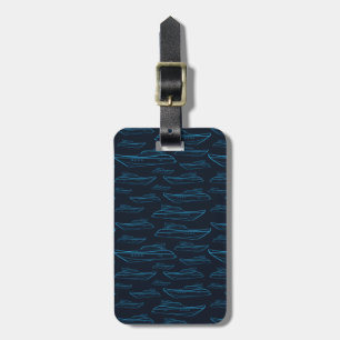 Étiquette À Bagage Motif bleu de yacht