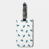 Étiquette À Bagage Motif Blue Cherry (Dos Vertical)