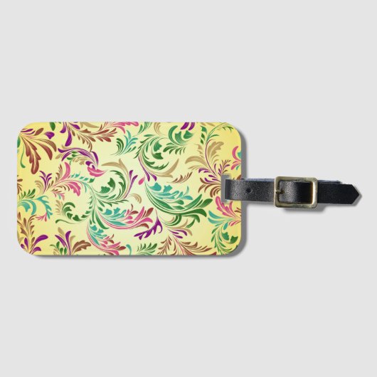 Étiquette À Bagage Motif Branches Design-78466 (Devant Horizontal)