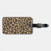 Étiquette À Bagage Motif Brown Giraffe Imprimer (Dos horizontal)