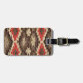 Étiquette À Bagage Motif Brown/Terra Cotta (Devant horizontal)