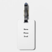 Étiquette À Bagage Motif Bunny rose (Dos Vertical)