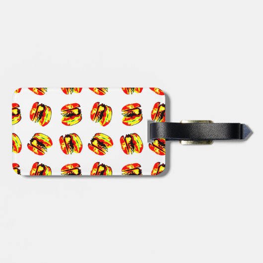 Étiquette À Bagage Motif Burger (Dos horizontal)