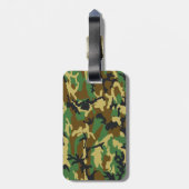 Étiquette À Bagage Motif Camo Woodland (Dos Vertical)
