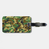 Étiquette À Bagage Motif Camo Woodland (Dos horizontal)