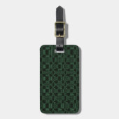 Étiquette À Bagage Motif carré texturé vert (Devant Vertical)