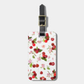 Étiquette À Bagage Motif Cerise 1 (Devant Vertical)