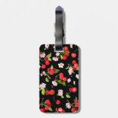 Étiquette À Bagage Motif cerise 2 (Dos Vertical)
