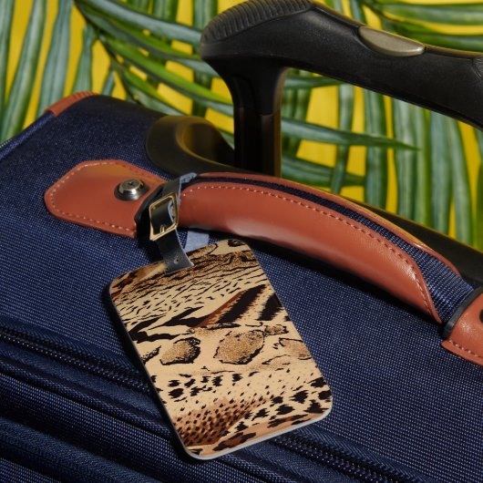 Étiquette À Bagage Motif Cheetah (Insitu Rectoal 1)
