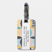 Étiquette À Bagage Motif circulaire Abstrait (Dos Vertical)