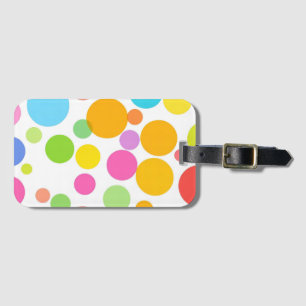 Étiquette À Bagage Motif circulaire coloré et dynamique Abstrait mode