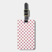 Étiquette À Bagage Motif/Coeurs (Devant Vertical)
