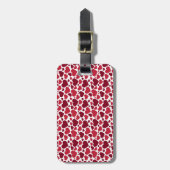 Étiquette À Bagage Motif/coeurs rouges (Devant Vertical)