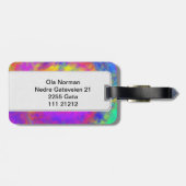 Étiquette À Bagage Motif coloré abstrait de désordre (Dos horizontal)