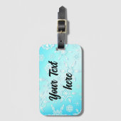 Étiquette À Bagage Motif Crystal Snowflakes (Devant Vertical)