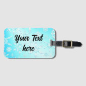 Étiquette À Bagage Motif Crystal Snowflakes (Devant Horizontal)